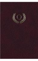 Monogram "Q" Notebook: 150 page Journal Diary Notebook
