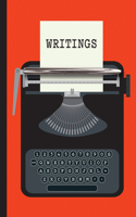 Writings Journal: Lined Journal, Hardcover with Accordion Pocket, and Embedded Pen