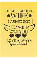 To My Beautiful Wife I asked God For an Angel