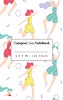 Composition Notebook: Female Association Football / Soccer: Cool Girly Soccer Player Gift - Small Lined Notebook (6" x 9")