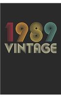 Vintage notebook paper 1989 Birthday 31th Gift