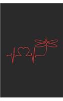 Dragonfly Heartbeat: Dragonflies Notebook, Dotted Bullet (6" x 9" - 120 pages) Animal Themed Notebook for Daily Journal, Diary, and Gift