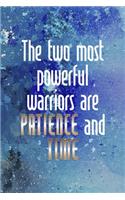 The Two Most Powerfull Warriors Are Patience And Time