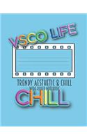 Trendy Aesthetic & Chill Wide-Ruled Notebook