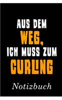 Aus Dem Weg Ich Muss Zum Curling Notizbuch