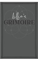 Lillie's Grimoire: Personalized Grimoire / Book of Shadows (6 x 9 inch) with 110 pages inside, half journal pages and half spell pages.