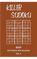 Killer Sudoku Easy 200 Puzzle With Solution Vol 4
