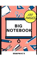 Big Notebook: 100 blank pages - salmon color