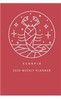 Scorpio 2020 Weekly Planner (Red)