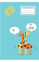 Giraffe Composition Notebook