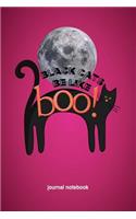 Black Cats Be Like Boo: 6x9 Journal, Blank Unlined Paper - 100 Pages, Funny Scary Feline Halloween Personal Notebook for Planning, Notes, Ideas, Reminders, To-Do Lists, Wor