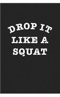 Drop It Like a Squat: A 6x9 Inch Matte Softcover Journal Notebook with 120 Blank Lined Pages and a Gym Workout Cover Slogan