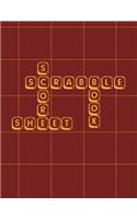 Scrabble Score Sheet Book: Game Night Fun, Oversized 100 Score Sheet Book for 4 Players with Letter Count Chart.