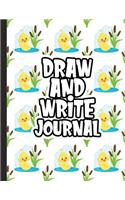 Draw and Write Journal: Kids Drawing & Writing Paper - Half Page Lined Paper with Drawing Space - Yellow Duck(26 Grades K-2 Primary Composition Notebook)