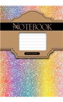 Notebook Decorative rainbow, 7 x 10, 50 Sheet