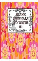 Blank Journals To Write In