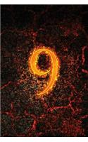 Monogram "9' Notebook: Blank Journal Diary Log(35 Monogram Fire 150 Lined)