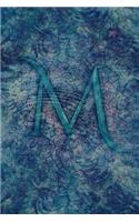 Monogram M Notebook: Blank Journal Diary Log