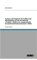 Analyse und Vergleich des Aufbaus der Wörterbücher für die Grundschule "Findefix" (2006) und "Langenscheidt Grundschulwörterbuch Deutsch" (2005)