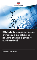 Effet de la consommation chronique de tabac en poudre (tabac à priser) sur l'anxiété