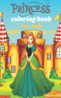 princess coloring book for kids ages 6-12