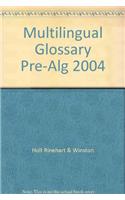 Multilingual Glossary Pre-Alg 2004