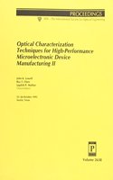 Optical Characterization Techniques for High-performance Microelectronic Devices Manufacturing II