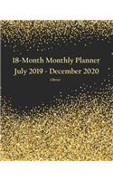 18-Month Monthly Planner July 2019 - December 2020 Glitter