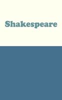 Shakespeare: Cute Lined Notebook in Blue for Fans of The Bard