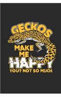 Geckos Make Me Happy: Dotted Bullet Notebook - Gift For Gecko Fans