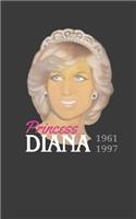 Princess Diana 1961-1997: Diana Princess of Wales Journal Notebook Painted Portrait Cover Perfect Gift for Di's Lovers Followers