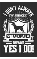 I Don't Always Stop and Look At Black Lab OH Wait, Yes I Do!: Gifts for Dog Owners 100 page Pet Journal 6 x 9 journal to record your information and notes