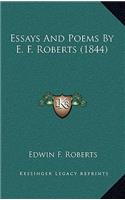 Essays and Poems by E. F. Roberts (1844)