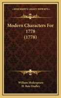 Modern Characters for 1778 (1778)