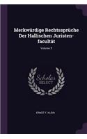 Merkwürdige Rechtssprüche Der Hallischen Juristen-facultät; Volume 3