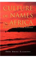 Culture of Names in Africa