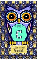 Random Jottings Notebook: Adorable Owl Monograms: Initial Letter C(Russ Billington Notebooks)