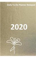 Daily to-do planner notepad 2020
