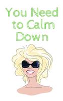 You Need to Calm Down Notebook: Taylor Swift Composition Journal, College Ruled Blank Lined Designer Notebook Journal