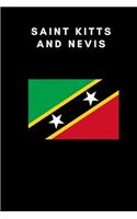 Saint Kitts and Nevis: Country Flag A5 Notebook to write in with 120 pages