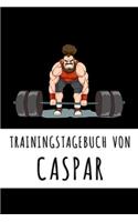 Trainingstagebuch von Caspar: Personalisierter Tagesplaner für dein Fitness- und Krafttraining im Fitnessstudio oder Zuhause