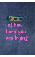 Be Proud Of How Hard You Are Trying