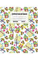 Composition Notebook Wide Ruled: Size 7.5 x 9.25 - Pretty Colourful Workbook for Little Princesses Girls Kids Teens Students for School Home College Writing Notes - Journal for Boys