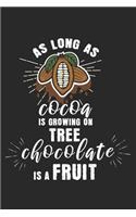As long as cacao is growing on tree, chocolate is a fruit: Calendar, weekly planner, diary, notebook, book 105 pages in softcover. One week on one double page. For all appointments, notes and tasks that you 