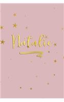 Natalie: Personalized Journal to Write In - Rose Gold Line Journal