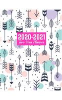 2020-2021 Two Year Planner: Nifty 2-Year Monthly and Weekly Planner Calendar Schedule Organizer January 2020 to December 2021 (24 Months) - Art Cover 00023190
