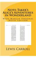 Note-Taker's Alice's Adventures in Wonderland