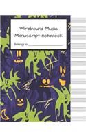 Wirebound Music Manuscript Notebook