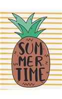 Summertime: Trendy Summer Notebook - 150-Page Plain Blank Creative Sketchbook - 8.5 X 11 Matte Softcover Journal(Trendy Notebooks)