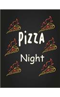 Pizza Night: Pizza Blank Books Journal Diary For Kids Notebook Ruled Book Composition Notebook 8.5" x 11" Inch Volume 2